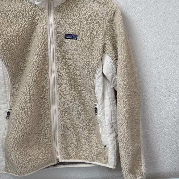 Patagonia Zip Up Jacket Fuzzy Off White Cream Size Large - Picture 5 of 12
